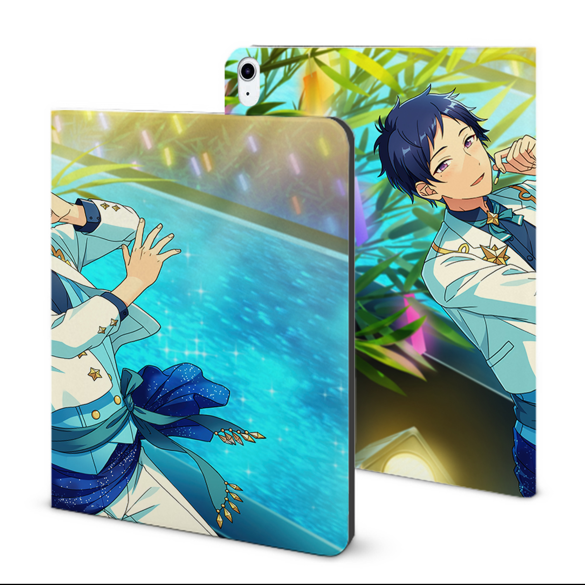 （画像用） あんさんぶるスターズ! Ensemble Stars IPad ケース ブック型 PUレザー TPU 耐衝撃 軽量 薄型 ペン収納なし 全面保護 IPad 各モデル対応
